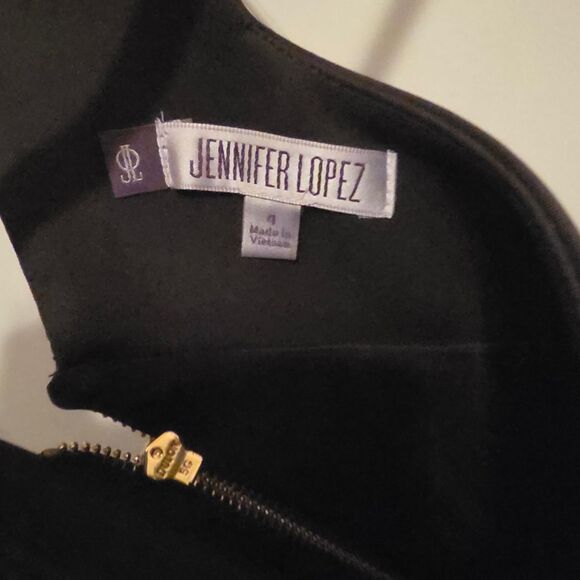 ✨ Limited Collection ✨ NWOT JLo Black V-Neck Bodycon Dress – Size 4 - Picture 3 of 3